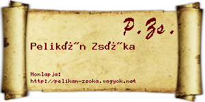 Pelikán Zsóka névjegykártya